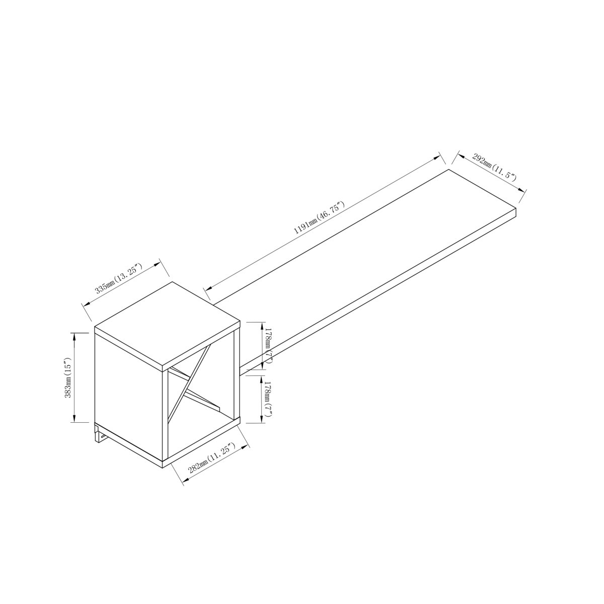 Latitude Run® Alonis Wall Mounted Bar with Wine Storage Wayfair